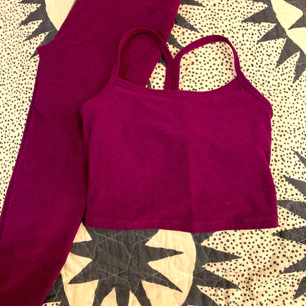 Eggplant Beyond Yoga Outfit size xs